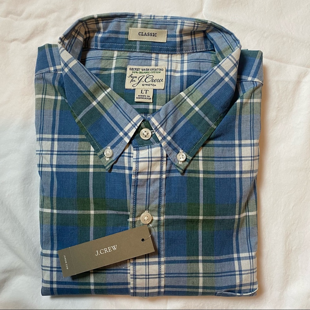 J. Crew Stretch Secret Wash Shirt, NWT, tall large